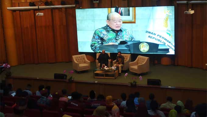 LaNyalla dalam Seminar Wawasan Kebangsaan pada rangkaian Festival Indonesia Raya yang digelar Pemerintah Kota Salatiga