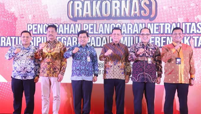 Hadiri Rakornas di Batam, Sekjen Kemendagri Tekankan Netralitas ASN dalam Pemilu 1 Rapat Koordinasi Nasional (Rakornas) Pencegahan Pelanggaran Netralitas ASN pada Pemilu Serentak Tahun 2024