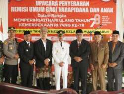 HUT RI ke 78, 46 WBP Rutan Kelas IIB Muaralabuh Dapat Remisi Umum