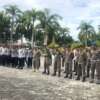 Kepala Dinas Perhubungan Kabupaten Agam, Handria Asmi saat memimpin apel kesiapan pawai PHBN 2023, Jum'at (18/8/2023). (f/kominfo)