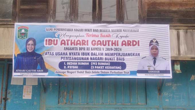 Perjuangkan Program BSPS dan P3-TGAI, Athari Terima Ucapan Terimakasih dari Walinagari dan Masyarakat Bukit Bais