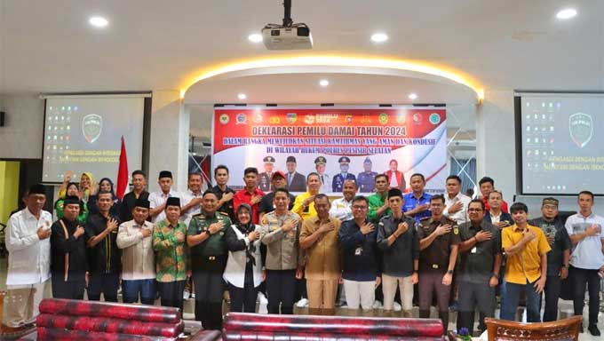 Deklarasi Pemilu Damai 2024 di Polres Pessel