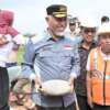 Gubernur Sumbar, Mahyeldi Ansharullah melakukan peletakan batu pertama pembangunan Unit Sekolah Baru (USB) SMK Negeri 1 Sungai Beremas, Kabupaten Pasaman Barat, Kamis (28/9/2023).