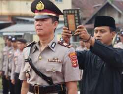 Kapolres Muba Pimpin Sertijab Kapolsek Babat Toman