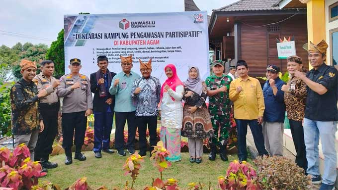 Bawaslu Agam Deklarasikan Kampung Pengawasan Partisipatif di Rumah Kelahiran Buya Hamka