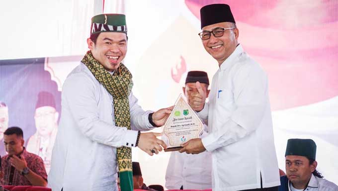 Di Hari Santri, Pj Bupati Muba Bareng Ribuan Kiai dan Santri Doakan Palestina 1 Peringatan Hari Santri 2023 di Kabupaten Musi Banyuasin (Muba), Sumsel.