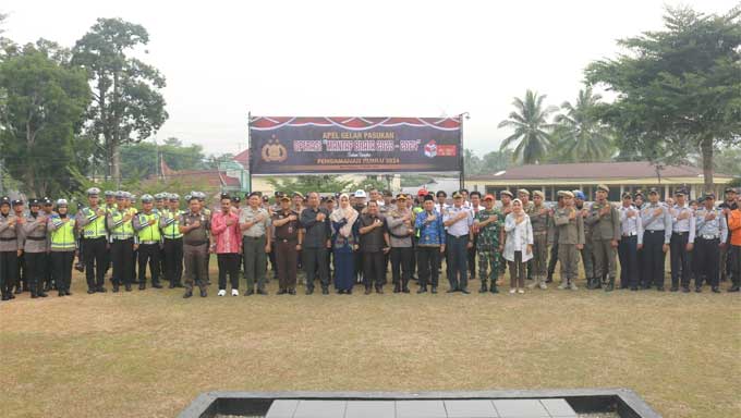 Apel Gelar Pasukan Operasi Mantap Brata Polres Sijunjung