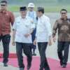 Kedatangan Presiden Jokowi disambut oleh Gubernur Sumbar, Mahyeldi Ansharullah
