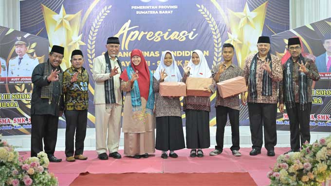 Hadiri Malam Apresiasi Cabang Dinas Pendidikan Wilayah III Solok Raya, Ini Pesan Gubernur Sumbar