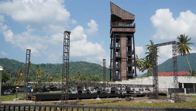 Menara Songket Solok Selatan Siap Sambut Grand Final Uda Uni Sumbar 2023