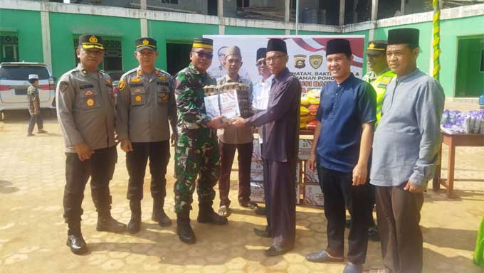 Rakorbin SDM, Polres Muba Adakan Bhakti Kesehatan, Sosial dan Penanaman Pohon