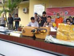 Polres Pasbar Gagalkan Penyelundupan Ganja Kering Seberat 12 Kg ke Malang