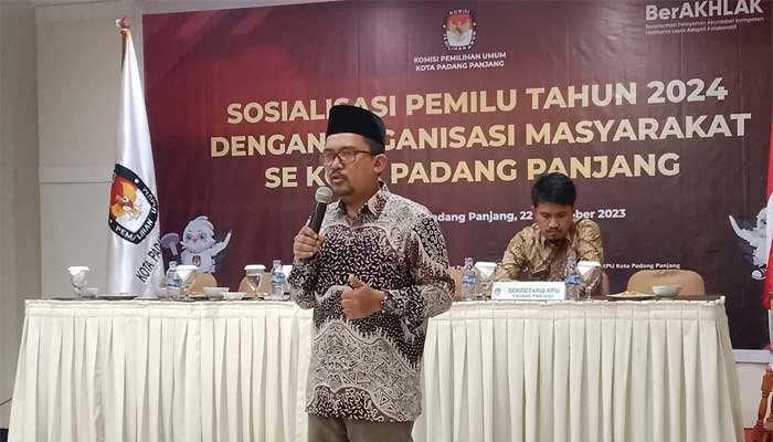 KPU Kota Padang Panjang Gelar Sosialisasi Bersama Ormas dan Tokoh Masyarakat