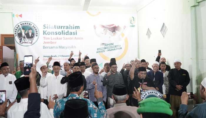 Laskar Santri Jember Dukung Pasangan Amin 1 Laskar Santri Jember Dukung Pasangan Amin