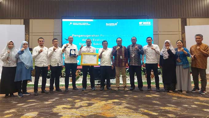 Pemko Bukittinggi Lima Terbaik Penyelenggaraan Statistik Sektoral 2023