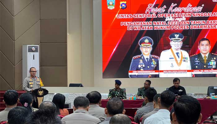 Pengamanan Nataru, Polres Dharmasraya Gelar Rakor Operasi Lilin Singgalang 2023