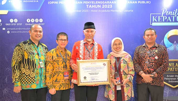 Sumbar 6 Besar Provinsi dengan Penyelenggaraan Pelayanan Publik Tertinggi
