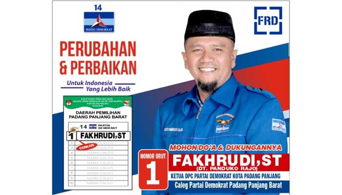 Caleg Padang Panjang Dapil 1 Padang Panjang Barat, Fakhrudi Dt Panduko Rajo