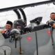 Gubernur Kepri, Ansar Ahmad saat berada di pesawat tempur Hawk 100/200 Skadron Udara 1 Lanud Supadio Pontianak, di Bandara Raja Haji Fisabilillah (RHF) Tanjungpinang