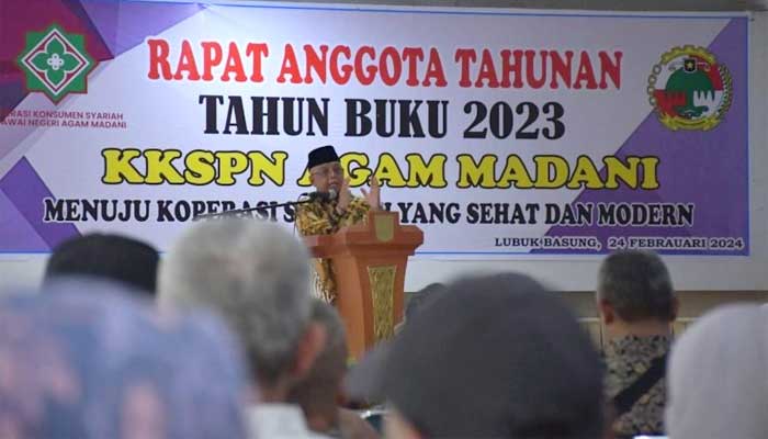 Sekdakab Agam, Edi Busti buka RAT KKSPN Agam Madani.