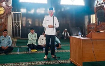 Sekdakab Solok, Medison Sampaikan Sambhutan Dalam Peringatan Isra Mikraj Nabi Muhammad Saw 1445 H Di Masjid Agung Darussalam Islamic Centre Koto Baru