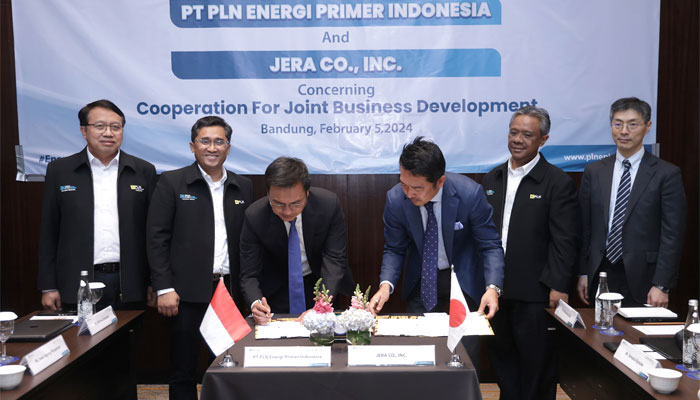 Penandatanganan nota kesepahaman antara PLN Energi Primer Indonesia (EPI) dengan JERA