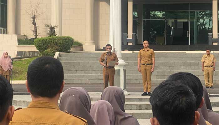 Apel pagi ASN di lingkungan Balaikota Bukittinggi, Senin 12 Februari 2024.