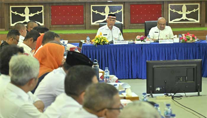 Gubernur Sumbar: Sinergitas Antarpemerintah, Kunci Percepatan Pembangunan Mentawai 1 Rapat Organisasi Perangkat Daerah (OPD) lingkup Pemprov Sumbar di Mentawai