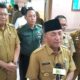 Pj Bupati Musi Banyuasin, Apriyadi Mahmud berikan keterangan kepada wartawan.