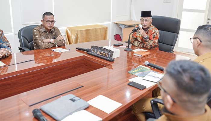 Pj Bupati Muba, Apriyadi Mahmud menerima audiensi Jajaran Dinas Pendapatan Daerah Provinsi Sumatera Selatan