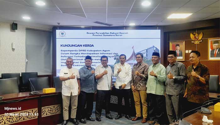 Kunjungi DPRD Sumbar, Bapemperda Kabupaten Agam Perdalam Pemahaman Penerapan SPBE
