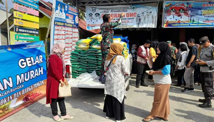 TPID Pasbar Bersama Bulog, TNI dan Polri Gelar Pangan Murah di Bancah Kariang Kinali, Cek Jadwal Lainnya