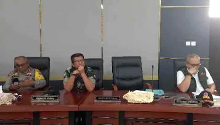 Sekdako Andree Algamar bersama unsur Forkopimda