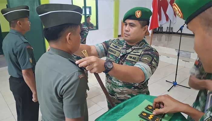 Anggota Kodim 0310 SSD Mendapat Kenaikan Pangkat satu tingkat