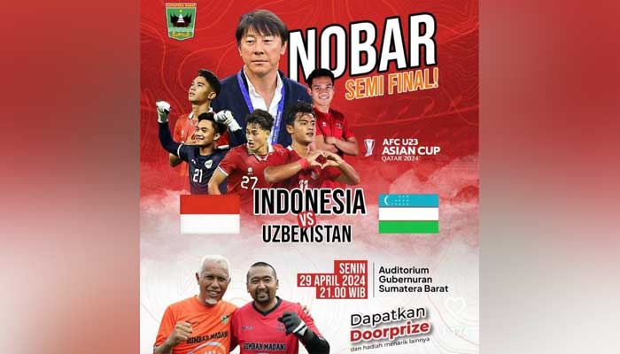Pemprov Sumbar Gelar Nobar Semifinal Piala Asia U-23, Ini 6 Lokasinya 1 Pemprov Sumbar Gelar Nobar Semifinal Piala Asia U-23