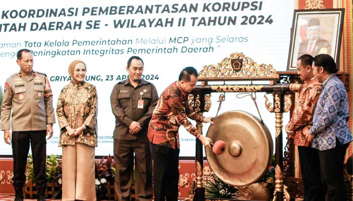 Pembukaan Rakor Pemberantasan Korupsi Pemerintah Daerah se-Wilayah II di Palembang