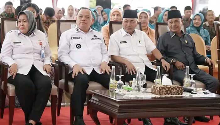 Suasana Serah Terima Jabatan Pj Bupati Muba