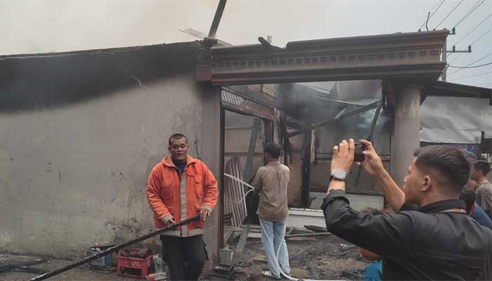 Bengkel Dinamo di Nagari Sariak, Kecamatan Luhak Nan Duo, Pasaman Barat, Ludes Dilalap si Jago Merah
