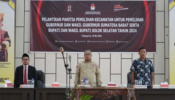 KPU Kabupaten Solok Selatan Lantik 35 Panitia Pemilihan Kecamatan