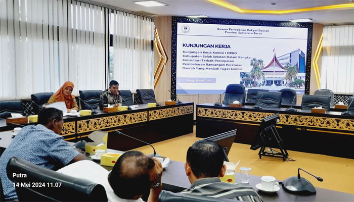 Komisi I DPRD Solok Selatan Kunjungan Kerja ke DPRD Sumbar