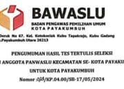 Pengumuman Hasil Tes Tertulis Seleksi Calon Anggota Panwaslu Kota Payakumbuh