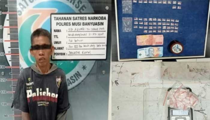 Tersangka pengedar sabu-sabu beserta barang bukti