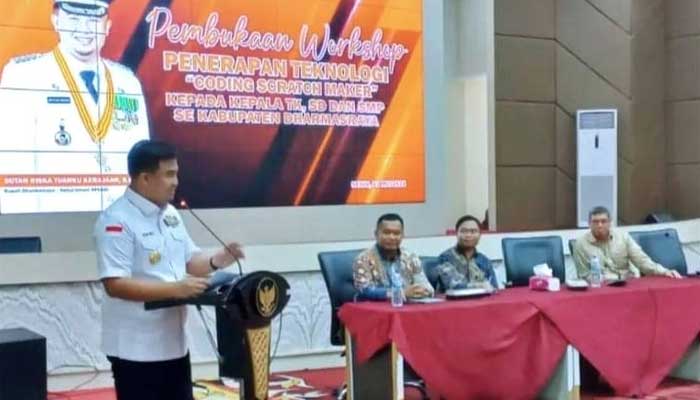 Pemkab Dharmasraya bersama Ruang Guru Adakan Workshop dan Penerapan Teknologi Coding Scratch Maker