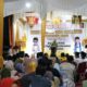 Wagub Sumbar, Audy Joinaldy berikan sambutan dalam halal bihalal Ikatan Keluarga Tanah Datar (IKTD) Provinsi Riau di Kota Pekan Baru