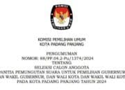 Pengumuman Seleksi Calon Anggota Panitia Pemungutan Suara KPU Kota Padang Panjang