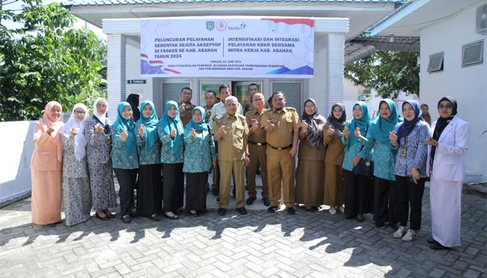 Bupati Asahan Tinjau Peluncuran Pelayanan Serentak Sejuta Akseptor di Puskesmas Gambir Baru