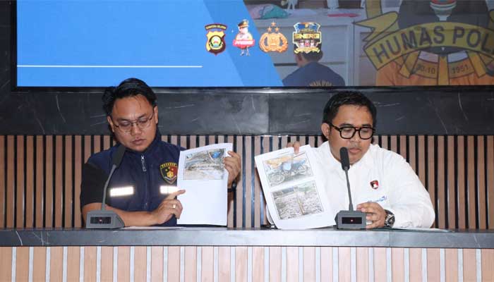 Kasat Reskrim Polres Muba, AKP Bondan Try Hoetomo dalam konferensi pers