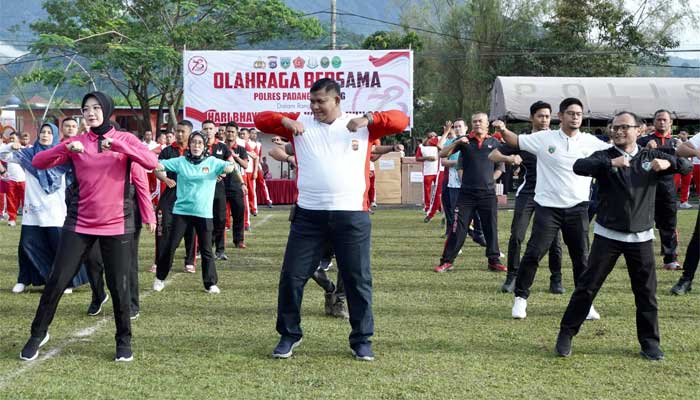 Polres Padang Panjang Gelar Olahraga Bersama