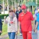 Bupati Agam, H. Andri Warman, mengikuti jalan santai di jogging track lapangan GOR Rang Agam Lubuk Basung