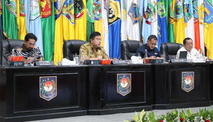 Rakor Pengendalian Inflasi Daerah di Gedung Sasana Bhakti Praja, Kantor Pusat Kemendagri